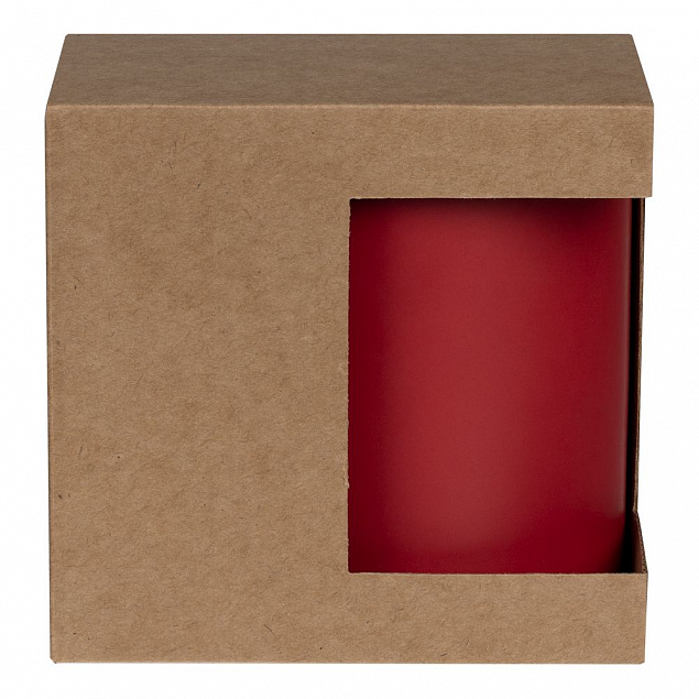 Коробка для кружки с окном Cupcase, крафт с логотипом в Нефтекамске заказать по выгодной цене в кибермаркете AvroraStore