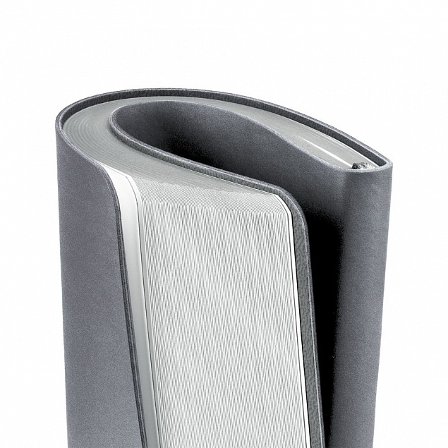 Блокнот Flex Shall, серый с логотипом в Нефтекамске заказать по выгодной цене в кибермаркете AvroraStore