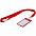 Карман для бейджа с лентой Staff, красный с логотипом в Нефтекамске заказать по выгодной цене в кибермаркете AvroraStore