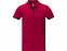 Morgan Двухцветное мужское поло с коротким рукавом , красный с логотипом в Нефтекамске заказать по выгодной цене в кибермаркете AvroraStore