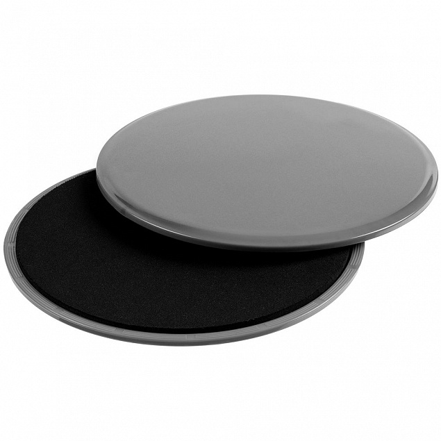 Набор фитнес-дисков Gliss, серый с логотипом в Нефтекамске заказать по выгодной цене в кибермаркете AvroraStore