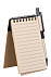 Блокнот на кольцах Eco Note с ручкой, черный с логотипом в Нефтекамске заказать по выгодной цене в кибермаркете AvroraStore