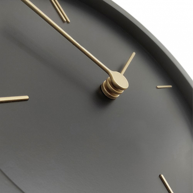Часы настенные Bronco Thelma, черные с логотипом в Нефтекамске заказать по выгодной цене в кибермаркете AvroraStore