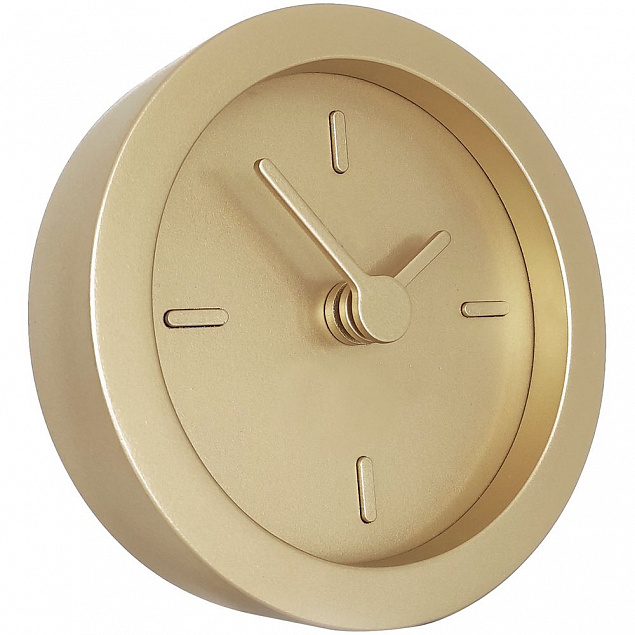 Часы настольные Bronco Sarah, золотистые с логотипом в Нефтекамске заказать по выгодной цене в кибермаркете AvroraStore