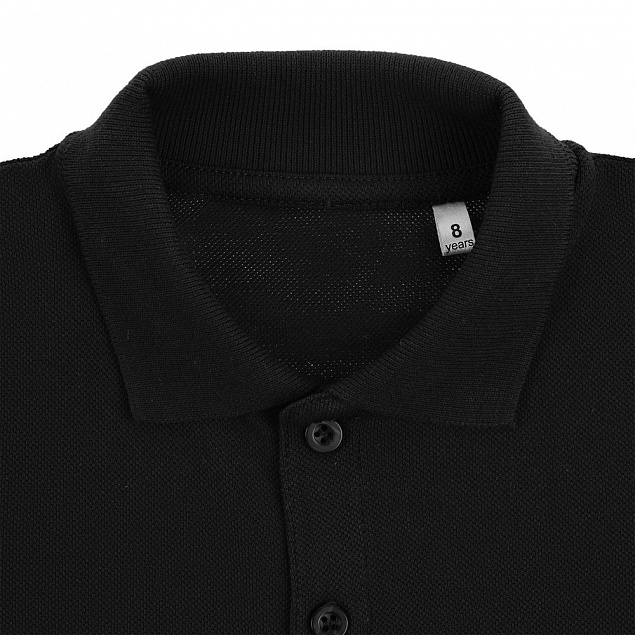 Рубашка поло детская Virma Kids, черная с логотипом в Нефтекамске заказать по выгодной цене в кибермаркете AvroraStore