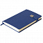Ежедневник недатированный Linnie, А5, синий, кремовый блок с логотипом в Нефтекамске заказать по выгодной цене в кибермаркете AvroraStore