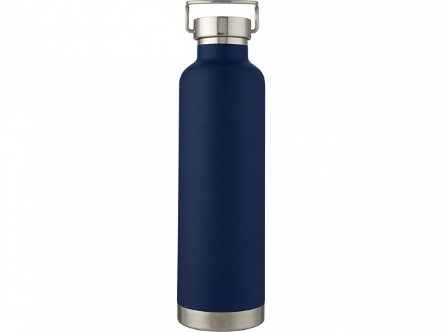 Thor, медная спортивная бутылка объемом 1 л с вакуумной изоляцией, синий с логотипом в Нефтекамске заказать по выгодной цене в кибермаркете AvroraStore