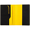 Обложка для паспорта Multimo, черная с желтым с логотипом в Нефтекамске заказать по выгодной цене в кибермаркете AvroraStore