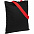 Холщовая сумка BrighTone, черная с ярко-синими ручками с логотипом в Нефтекамске заказать по выгодной цене в кибермаркете AvroraStore