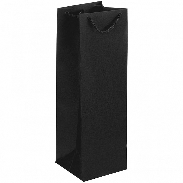 Пакет под бутылку Vindemia, черный с логотипом в Нефтекамске заказать по выгодной цене в кибермаркете AvroraStore