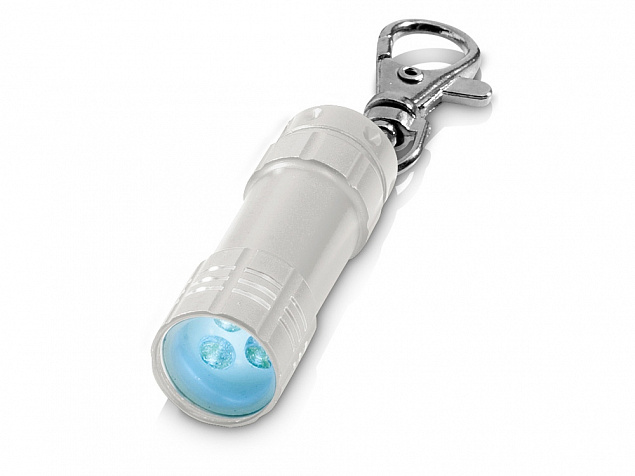 Брелок-фонарик Astro, серебристый с логотипом в Нефтекамске заказать по выгодной цене в кибермаркете AvroraStore