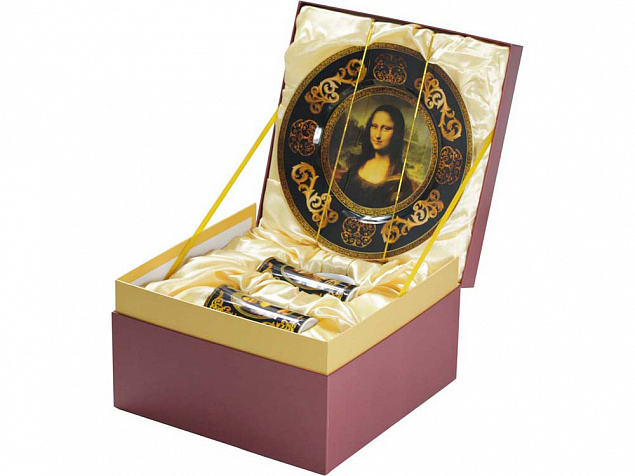 Подарочный набор «Мона Лиза»: блюдо для сладостей, две кружки с логотипом в Нефтекамске заказать по выгодной цене в кибермаркете AvroraStore