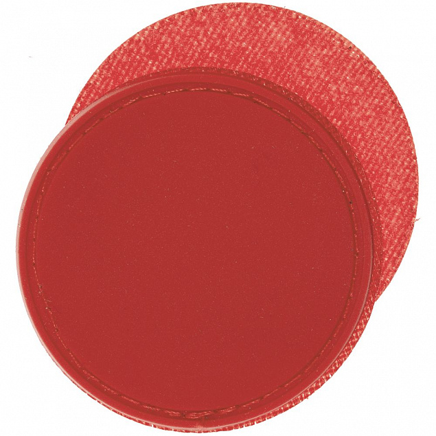 Лейбл из ПВХ с липучкой Menteqo Round, красный с логотипом в Нефтекамске заказать по выгодной цене в кибермаркете AvroraStore