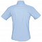 Рубашка женская с коротким рукавом ELITE, голубая с логотипом в Нефтекамске заказать по выгодной цене в кибермаркете AvroraStore