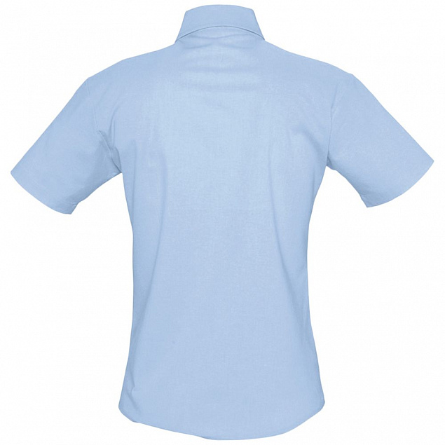 Рубашка женская с коротким рукавом ELITE, голубая с логотипом в Нефтекамске заказать по выгодной цене в кибермаркете AvroraStore