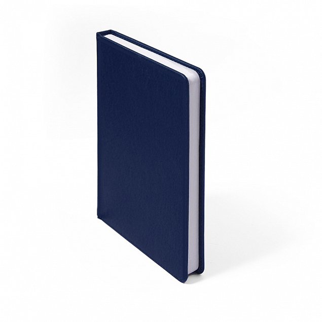 Ежедневник недатированный Duncan, А5,  темно-синий, белый блок с логотипом в Нефтекамске заказать по выгодной цене в кибермаркете AvroraStore