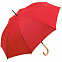 Зонт-трость OkoBrella, красный с логотипом в Нефтекамске заказать по выгодной цене в кибермаркете AvroraStore