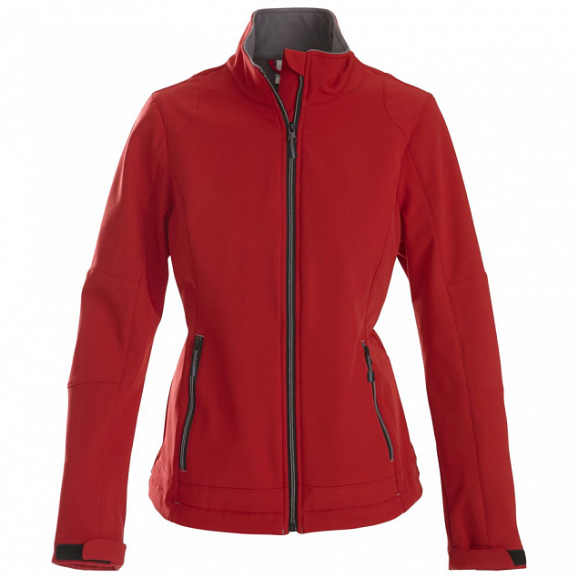 Куртка софтшелл женская TRIAL LADY, красная с логотипом в Нефтекамске заказать по выгодной цене в кибермаркете AvroraStore
