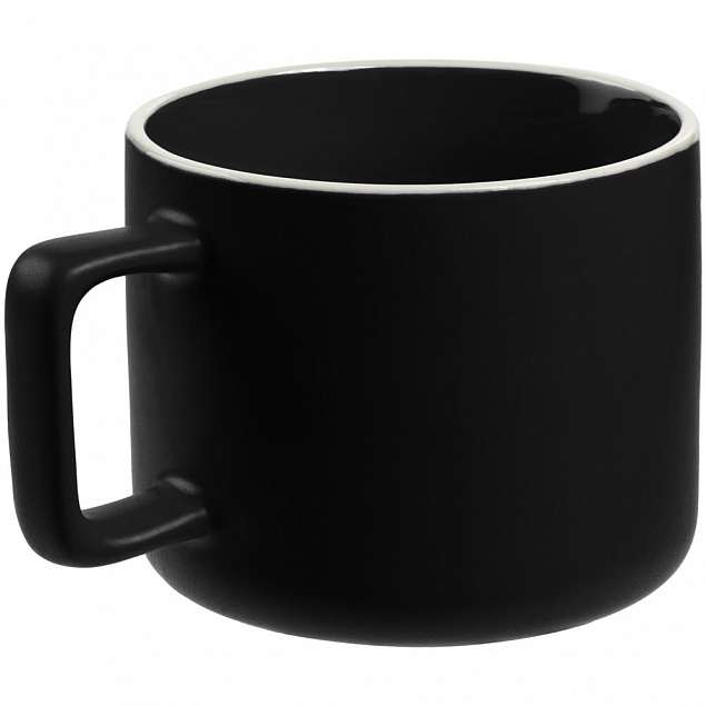 Чашка Fusion, черная с логотипом в Нефтекамске заказать по выгодной цене в кибермаркете AvroraStore