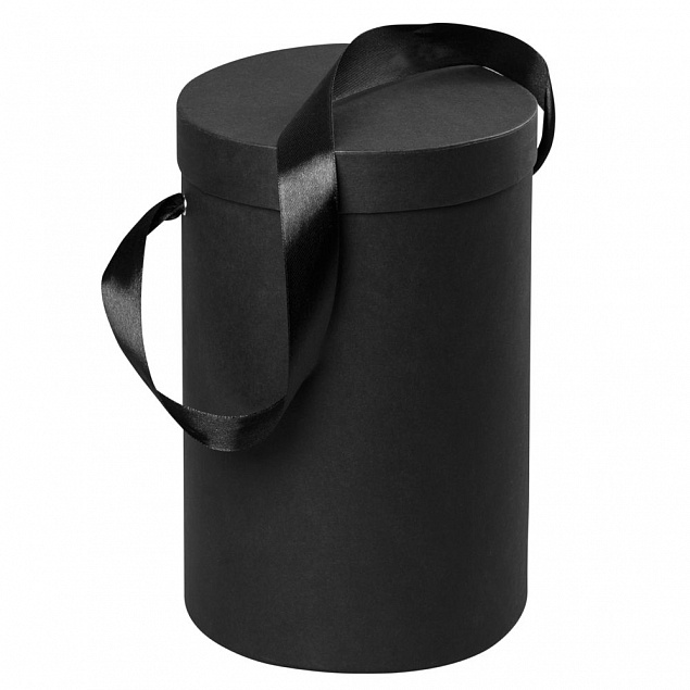 Подарочная коробка Rond, черная с логотипом в Нефтекамске заказать по выгодной цене в кибермаркете AvroraStore