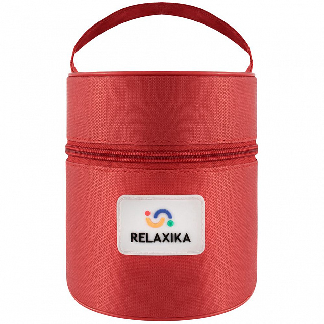Термос для еды Relaxika 500, в чехле, стальной с логотипом в Нефтекамске заказать по выгодной цене в кибермаркете AvroraStore