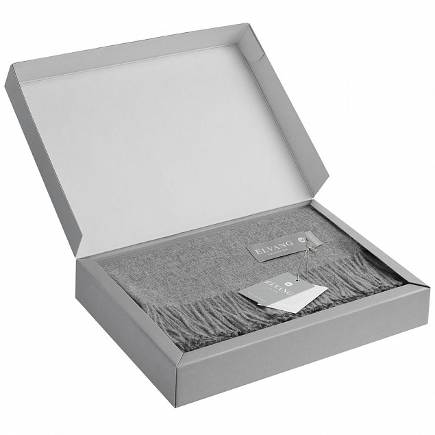 Плед Luxury, серый с логотипом в Нефтекамске заказать по выгодной цене в кибермаркете AvroraStore