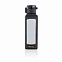 Квадратная вакуумная бутылка для воды, черный с логотипом в Нефтекамске заказать по выгодной цене в кибермаркете AvroraStore