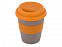 Стакан с силиконовой крышкой Café, оранжевый с логотипом в Нефтекамске заказать по выгодной цене в кибермаркете AvroraStore