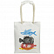 Холщовая сумка с ручками-канатами «Морские обитатели», белая с логотипом в Нефтекамске заказать по выгодной цене в кибермаркете AvroraStore