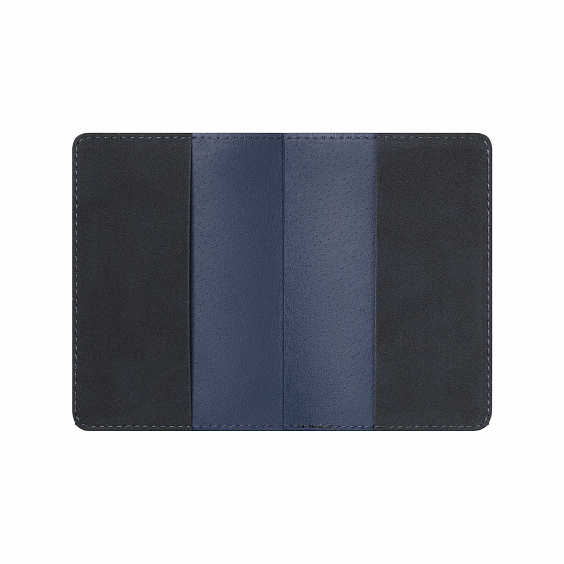 Обложка на паспорт Nuba, синяя с логотипом в Нефтекамске заказать по выгодной цене в кибермаркете AvroraStore