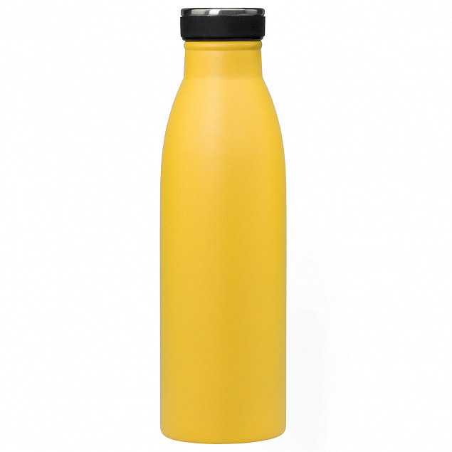 Термобутылка вакуумная герметичная, Libra, Lemoni, 500 ml, желтая с логотипом в Нефтекамске заказать по выгодной цене в кибермаркете AvroraStore