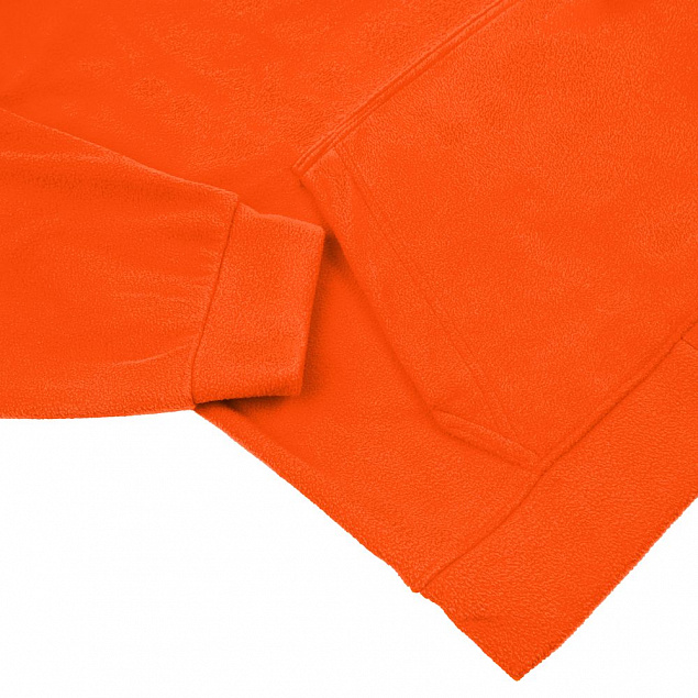 Худи флисовое унисекс Manakin, оранжевое с логотипом в Нефтекамске заказать по выгодной цене в кибермаркете AvroraStore