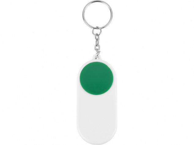 Брелок-футляр для  таблеток Pill, белый/зеленый с логотипом в Нефтекамске заказать по выгодной цене в кибермаркете AvroraStore