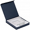 Коробка Memoria под ежедневник, аккумулятор и ручку, синяя с логотипом в Нефтекамске заказать по выгодной цене в кибермаркете AvroraStore