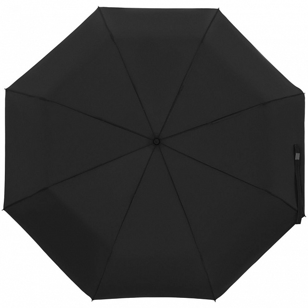 Зонт складной Show Up со светоотражающим куполом, черный с логотипом в Нефтекамске заказать по выгодной цене в кибермаркете AvroraStore