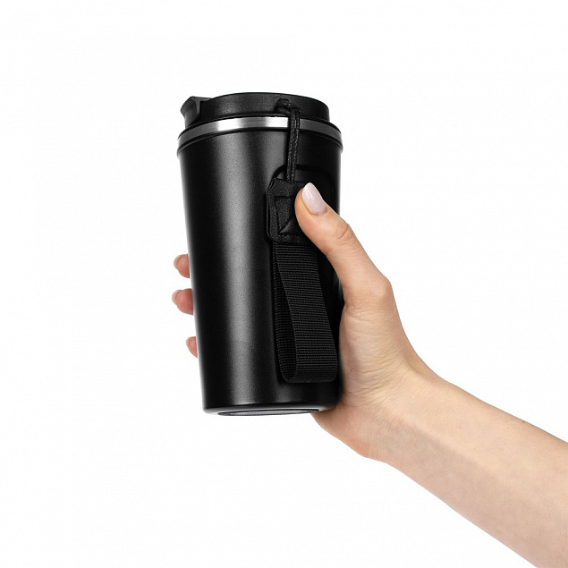 Смарт-стакан с заменяемой батареей tellMug, ver.2, черный с логотипом в Нефтекамске заказать по выгодной цене в кибермаркете AvroraStore