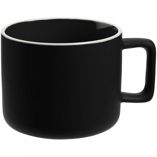 Чашка Fusion, черная с логотипом в Нефтекамске заказать по выгодной цене в кибермаркете AvroraStore