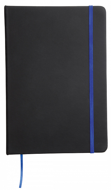 Блокнот A6 LECTOR, черный, синий с логотипом в Нефтекамске заказать по выгодной цене в кибермаркете AvroraStore
