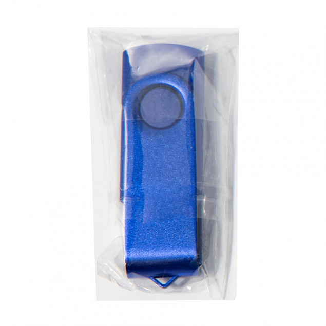 USB flash-карта DOT (8Гб), синий, 5,8х2х1,1см, пластик, металл с логотипом в Нефтекамске заказать по выгодной цене в кибермаркете AvroraStore