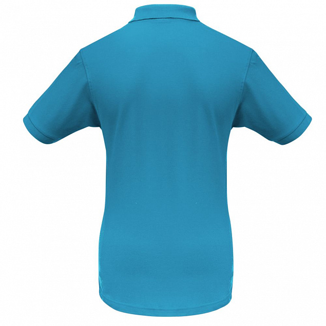 Рубашка поло Safran бирюзовая с логотипом в Нефтекамске заказать по выгодной цене в кибермаркете AvroraStore