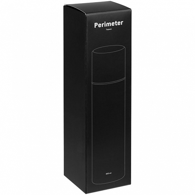Термос Perimeter, черный с логотипом в Нефтекамске заказать по выгодной цене в кибермаркете AvroraStore