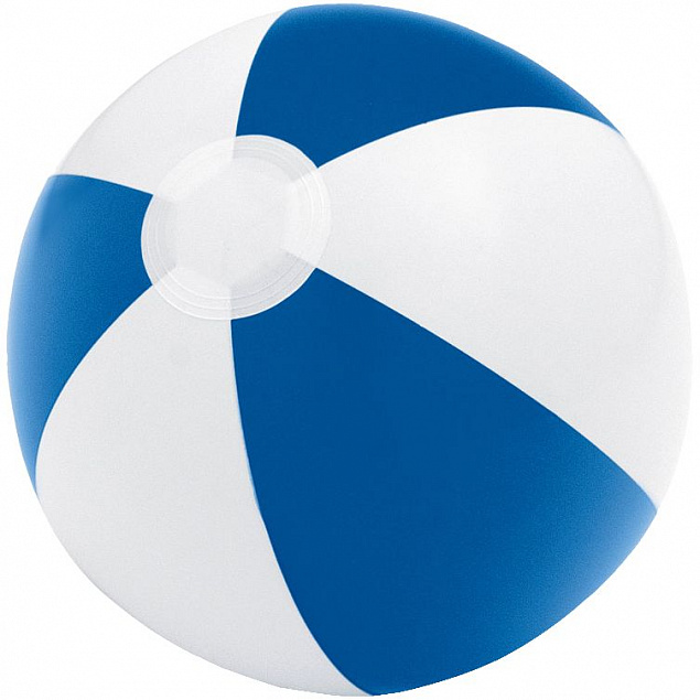 Надувной пляжный мяч Cruise, синий с белым с логотипом в Нефтекамске заказать по выгодной цене в кибермаркете AvroraStore