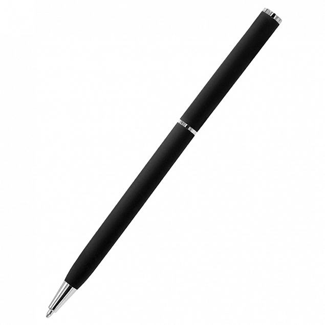 Ручка шариковая металлическая Tinny Soft - Черный AA с логотипом в Нефтекамске заказать по выгодной цене в кибермаркете AvroraStore