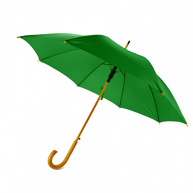 Зонт-трость Arwood - Зеленый FF с логотипом в Нефтекамске заказать по выгодной цене в кибермаркете AvroraStore