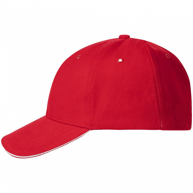 Бейсболка Generic, красная с белым кантом с логотипом в Нефтекамске заказать по выгодной цене в кибермаркете AvroraStore