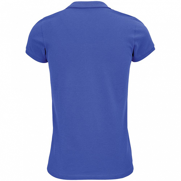 Рубашка поло женская Planet Women, ярко-синяя с логотипом в Нефтекамске заказать по выгодной цене в кибермаркете AvroraStore