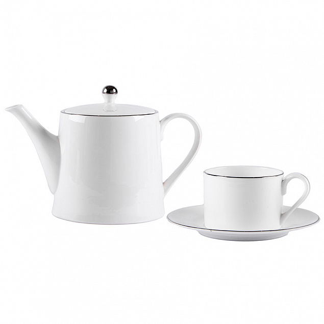 Набор PLATINUM: чайная пара и чайник в подарочной упаковке с логотипом в Нефтекамске заказать по выгодной цене в кибермаркете AvroraStore