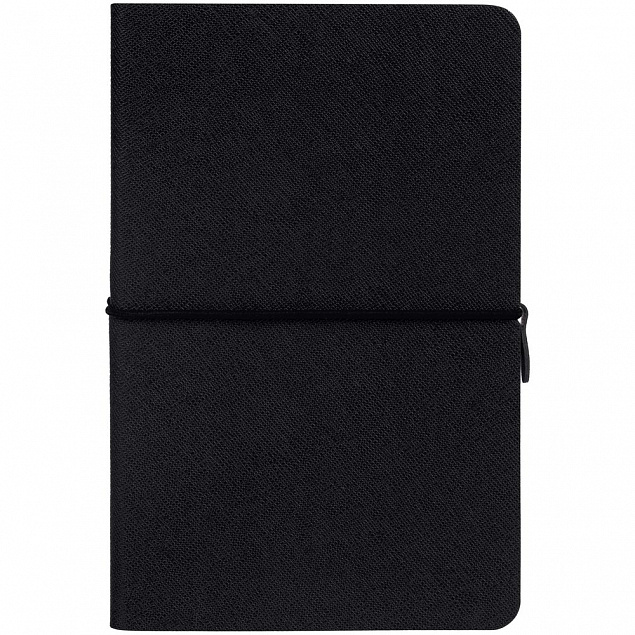 Блокнот Saffian Mini, черный с логотипом в Нефтекамске заказать по выгодной цене в кибермаркете AvroraStore