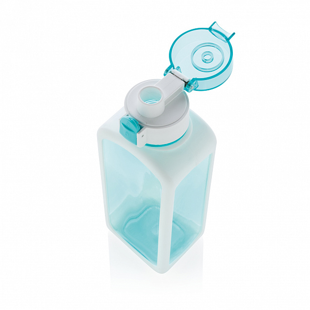 Квадратная вакуумная бутылка для воды, бирюзовый с логотипом в Нефтекамске заказать по выгодной цене в кибермаркете AvroraStore