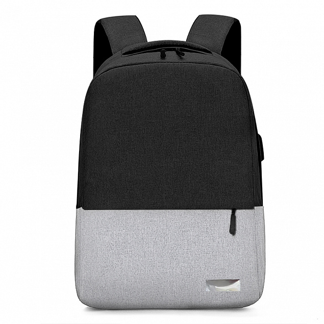 Рюкзак Burban, чёрно-серый с логотипом в Нефтекамске заказать по выгодной цене в кибермаркете AvroraStore